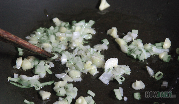 Add garlic and onion