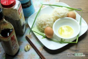 Ingredient for making egg fried rice