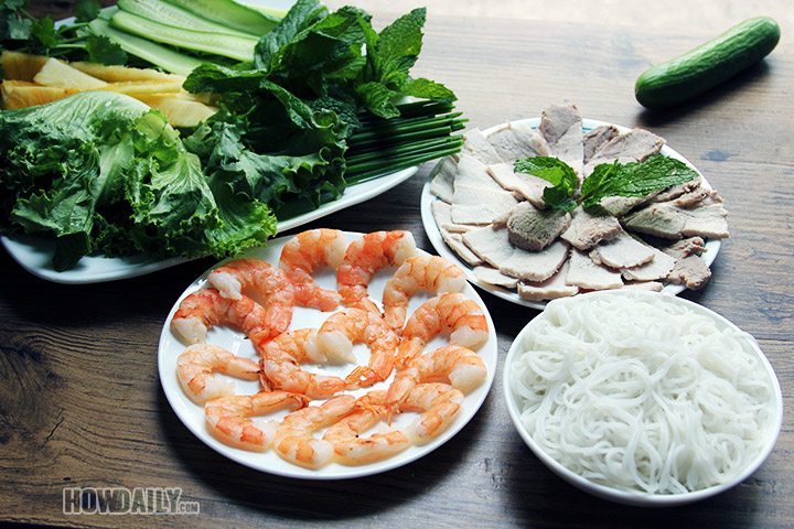 Vietnamese spring rolls need fresh ingredients