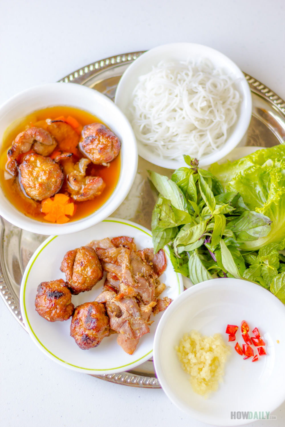 Vietnamese Hanoi Style Grilled Pork Vermicelli (Recipe for Bun Cha)