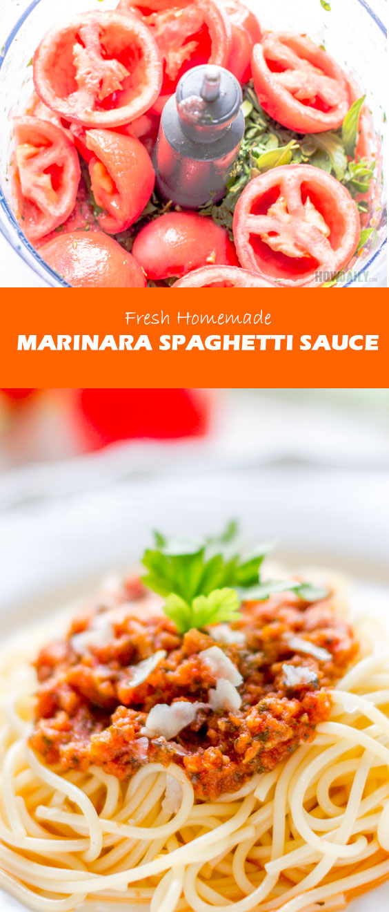 Homemade marinara spaghetti sauce