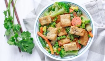 Vegetable and tofu stir-fry