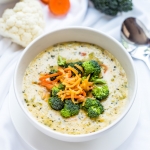 Low-carb broccoli cheese soup