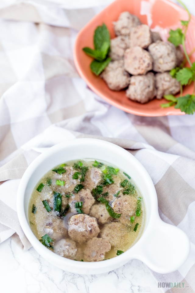 Beef meatballs with tendon