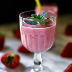 Strawberry Banana Smoothie with Yogurt and Orange Juice