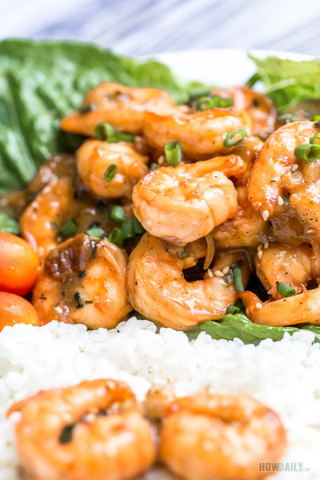 Sweet sour shrimp stir-fry