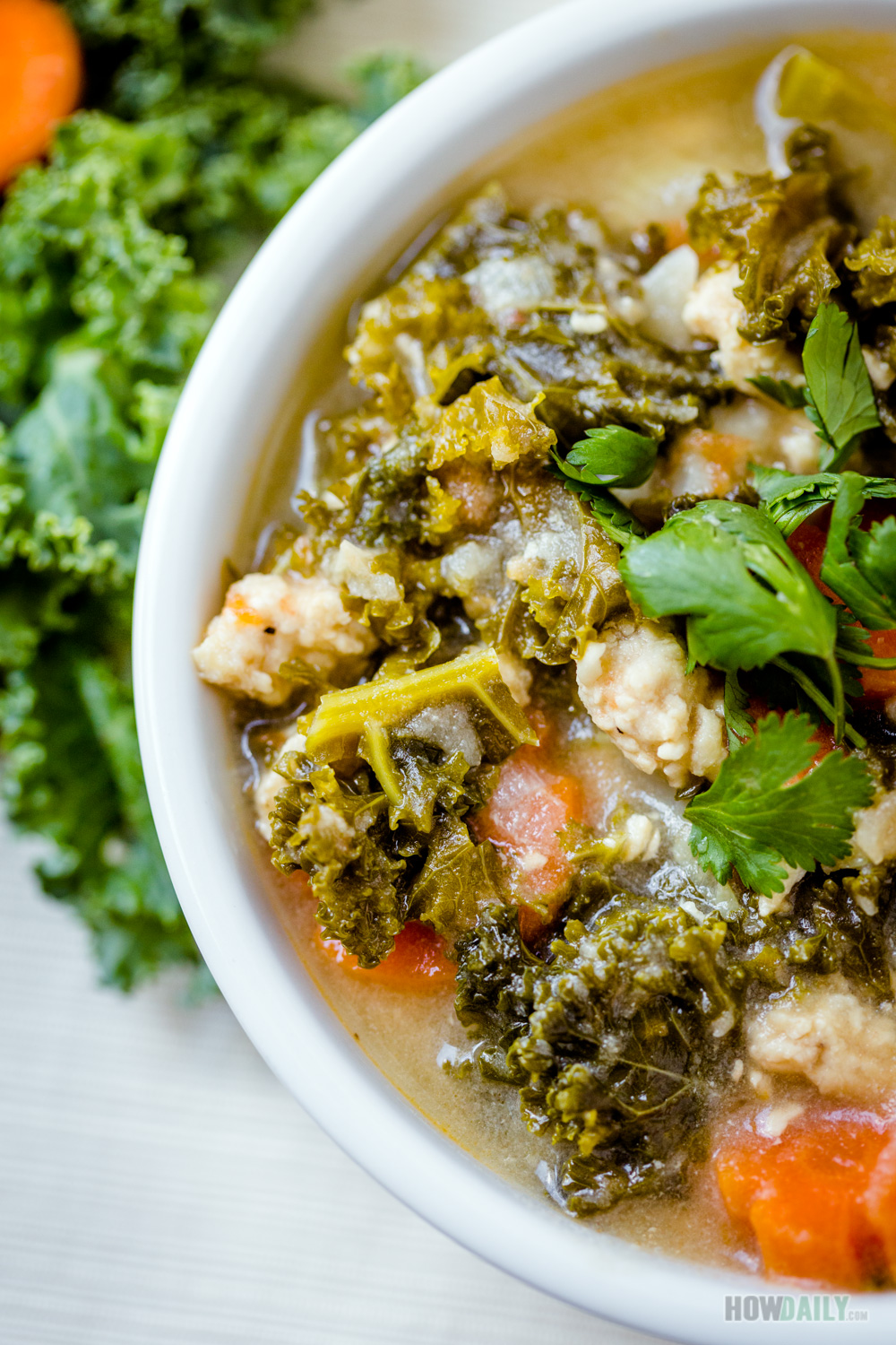 Creamy Paleo Kale Soup with Chicken Recipe