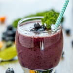 Healthy and delicious blueberry smoothie