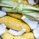 Corn milk ingredients in pot