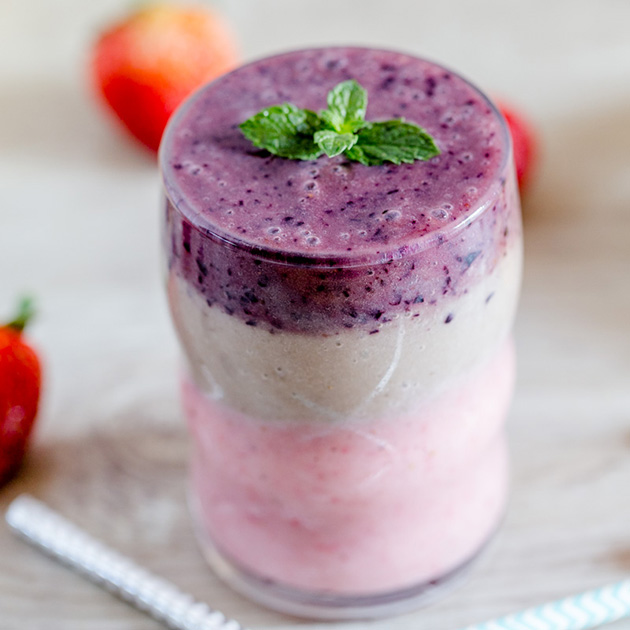 Three Layered Fruit Smoothie