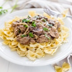 Beef stroganoff with ground beef