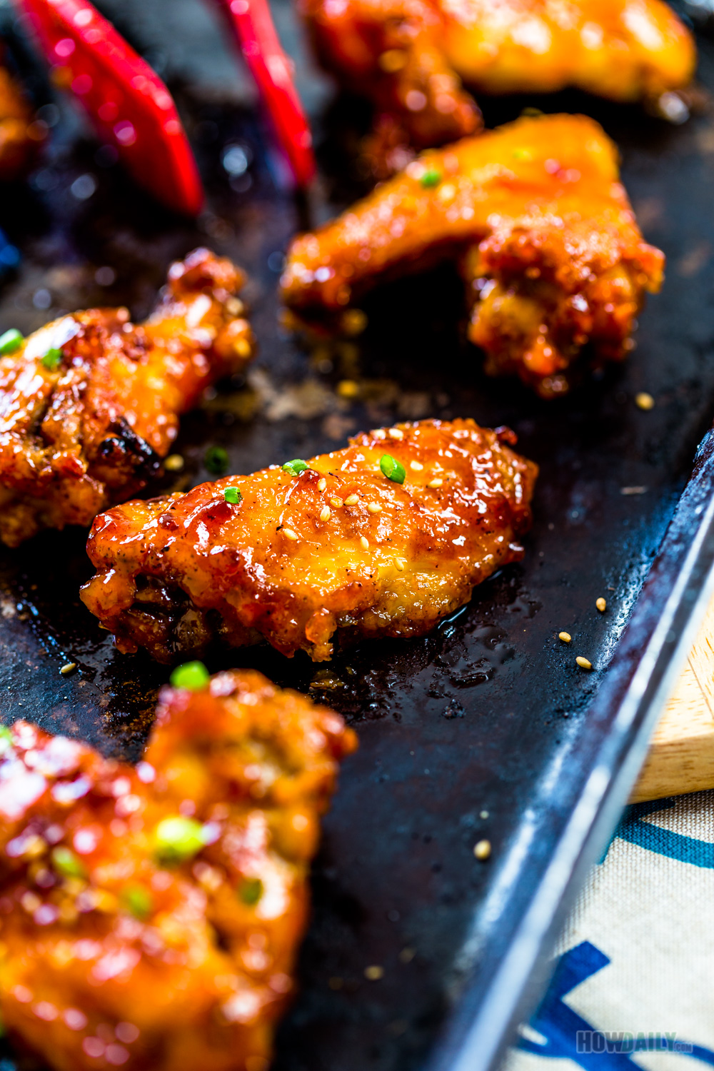 Crispy Oven-baked BBQ Chicken Wings Recipe (Sweet & Spicy)