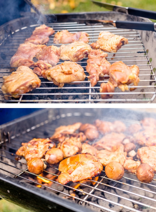 Cookout grilling chicken