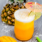 Tropical mango pina colada smoothie