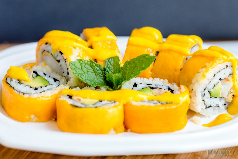 Crazy Mango Roll Recipe - Yummy Sushi with Tropical Mango