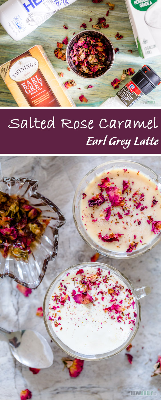salted rose caramel earl grey latte