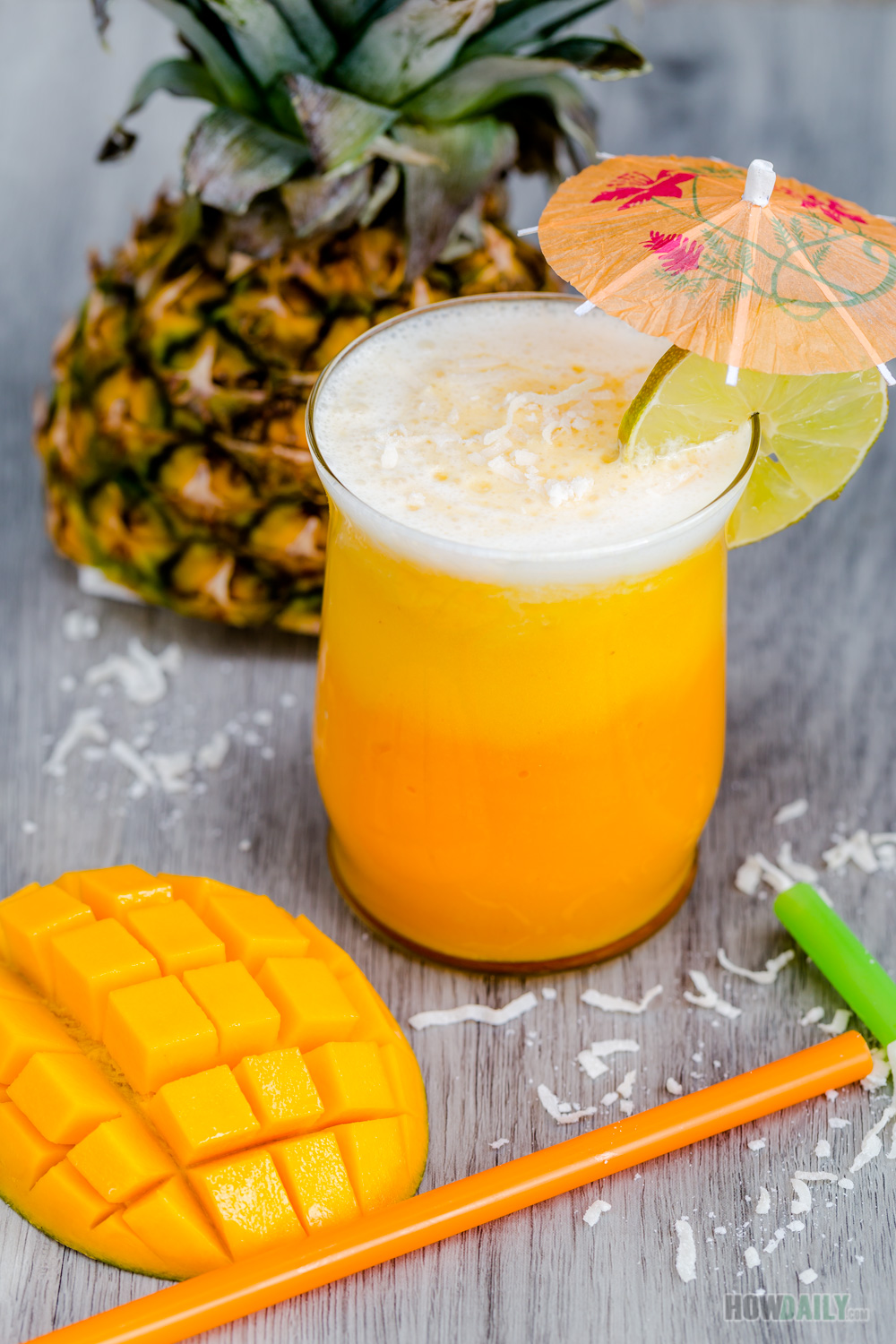 Tropical Mango Pina Colada Smoothie Recipe