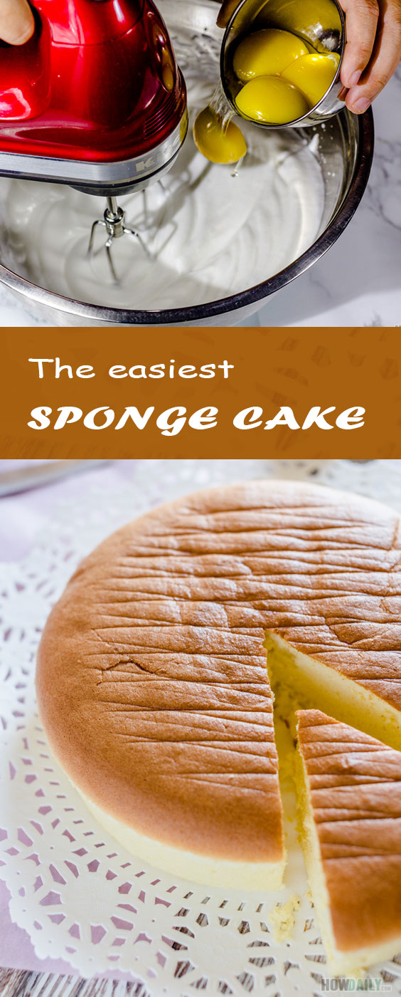 Making perfect Gateaux base with easy recipe for sponge cake
