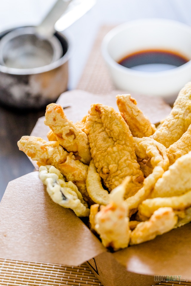 Japanese tempura and sauce