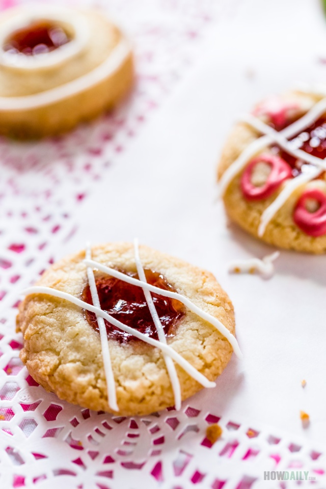 Thumbprint cookie with jam