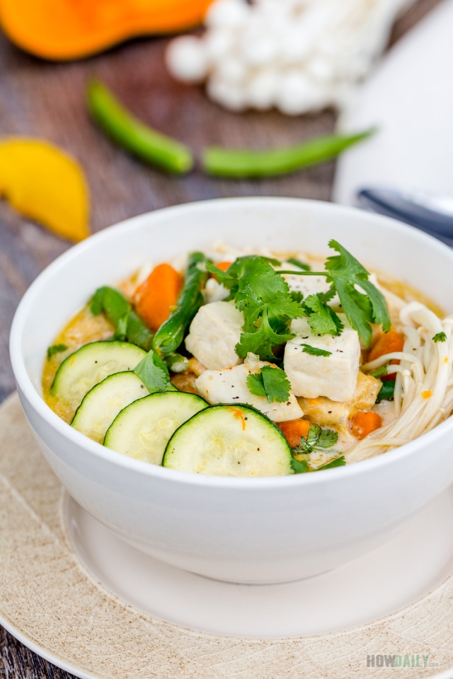 Vegan Tofu Pumpkin Soup