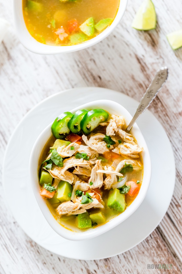 Fresh Chicken Avocado Lime Soup