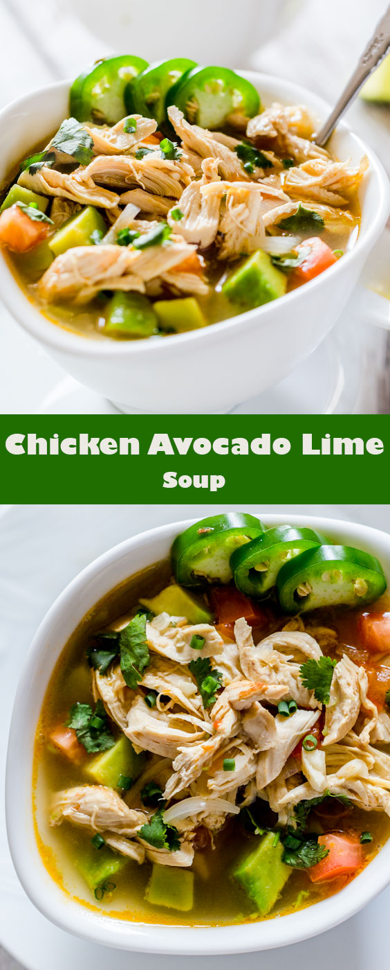 Easy and Fresh Chicken Avocado Lime Soup