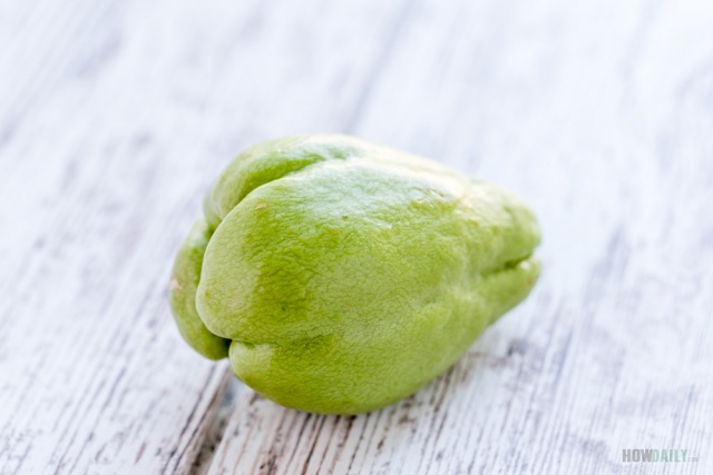 Young chayote squash