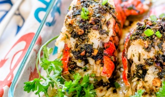 Lobster Stuffed with Crab Meat