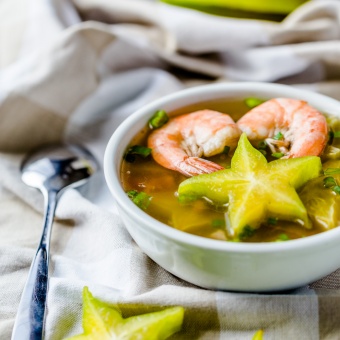 Shrimp Sour Soup with Star Fruit