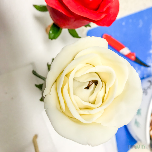 White chocolate rose