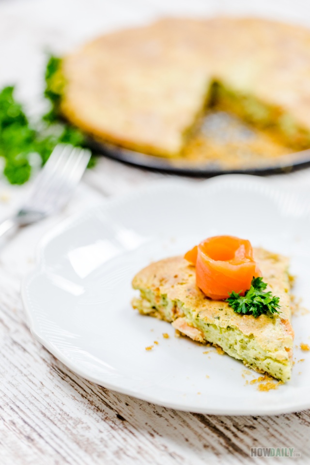 Smoked-salmon brie cheesecake