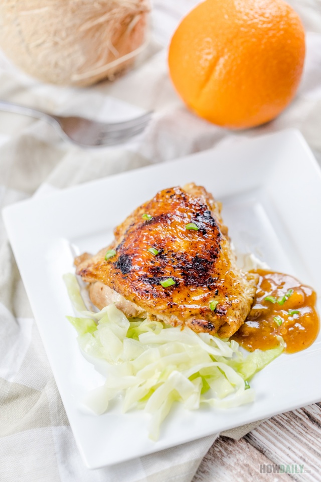 Coconut-Orange pan fried chicken