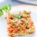 Spinach - Ground Beef Layered Lasagna