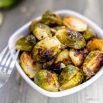 Vegan Roasted Brussels Sprouts with Garlic and Lemon