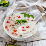 Coconut clam chowder with lemongrass