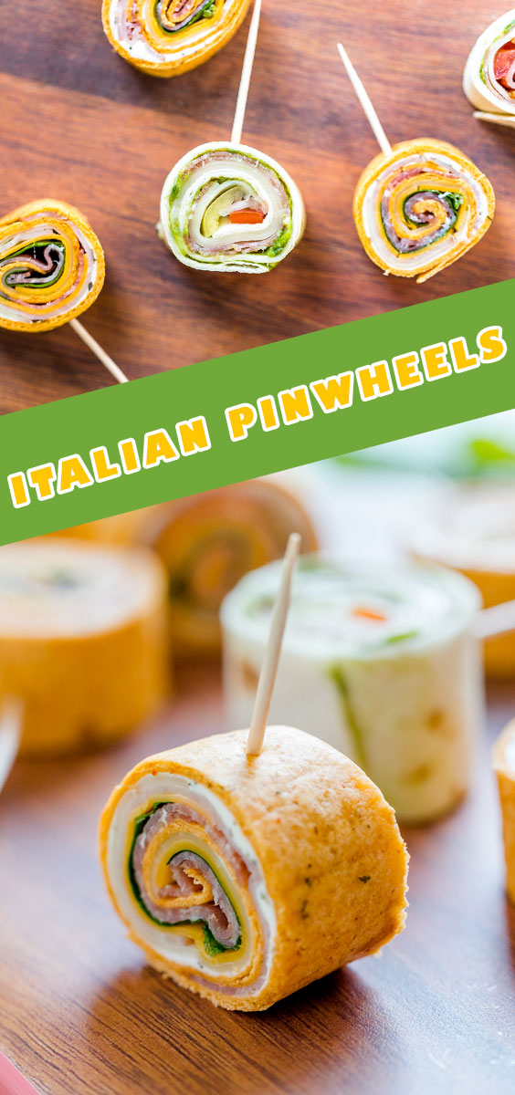 Italian Pinwheels Recipe with Cream Cheese & Avocado Variation