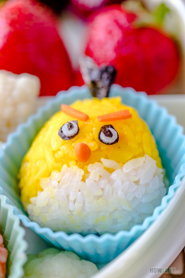 Yellow bird rice ball