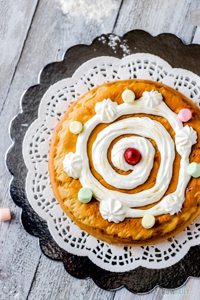 Pancake with whipped-cream on top