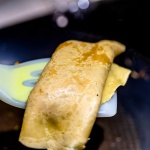 Transfer crepe to plate