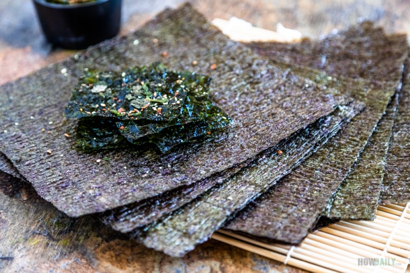 Dried Nori Seaweed Marine Fish Food Green and Dark Red 