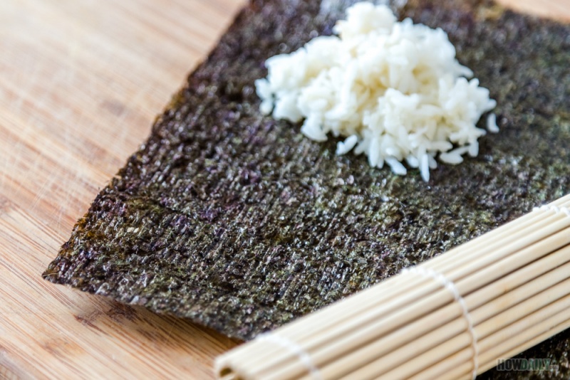 Nori sheet and rice