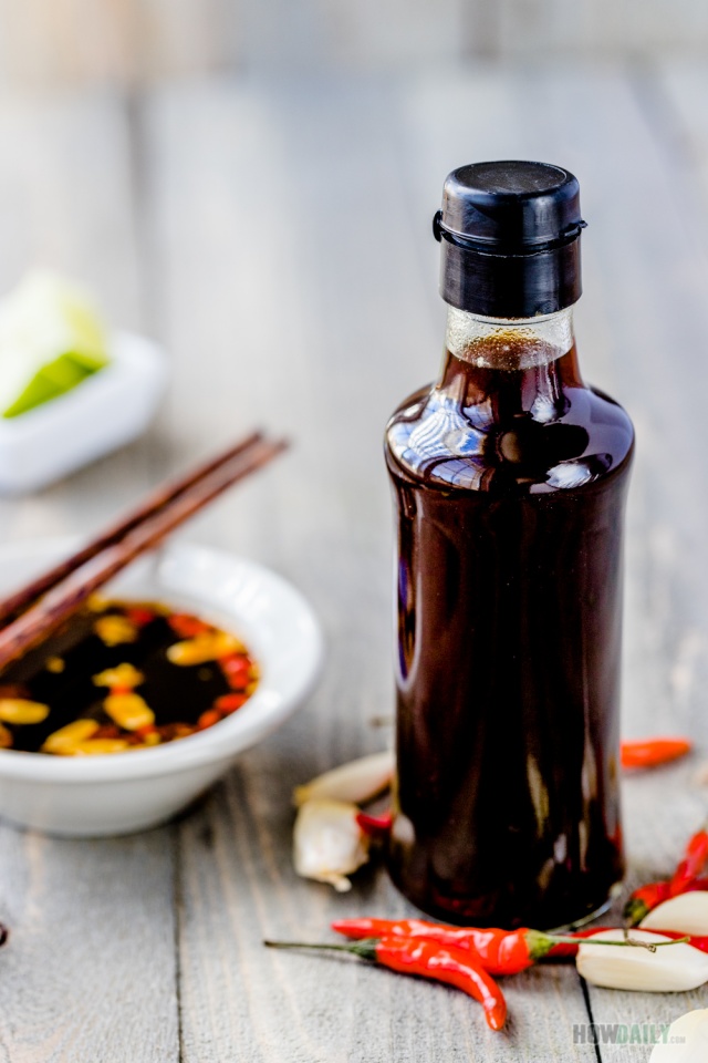 Homemade fish sauce bottle