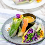 Vegan rainbow roll