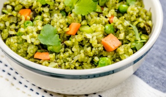 Vegetarian fresh green fried rice