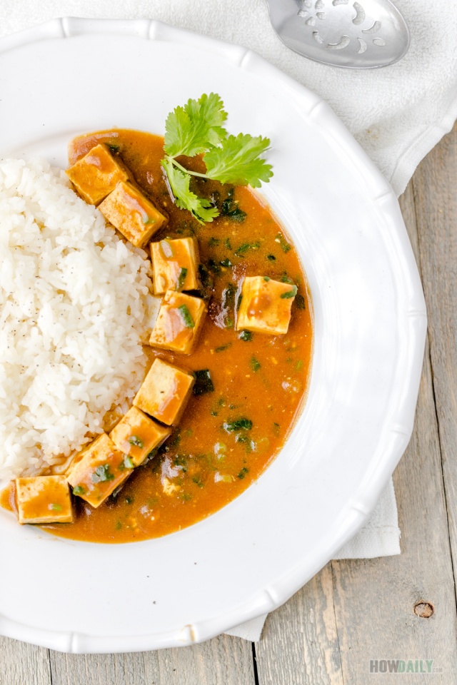 Vegan tofu curry