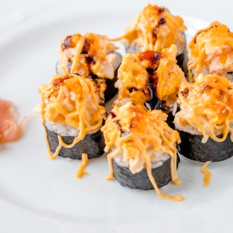 Volcano sushi roll