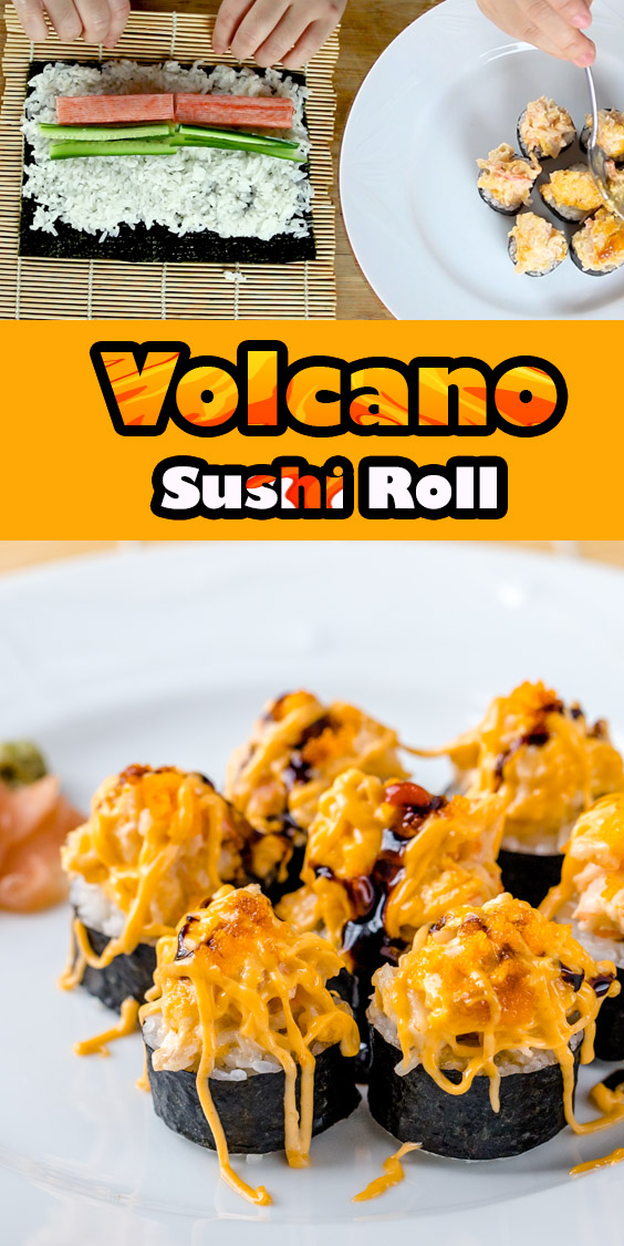Recipe for volcano sushi roll