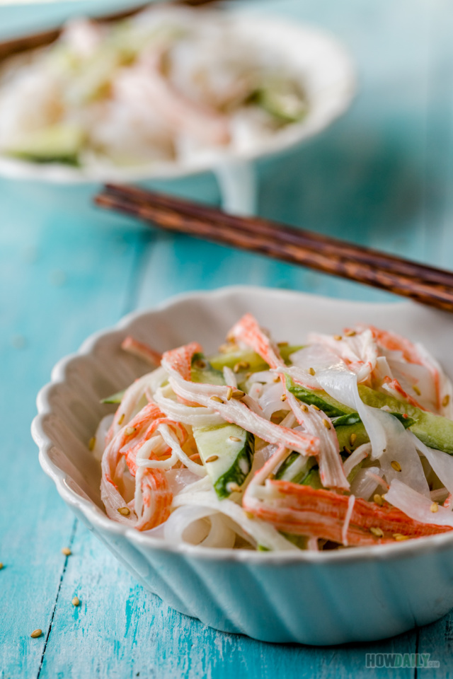 Shirataki noodles pasta salad