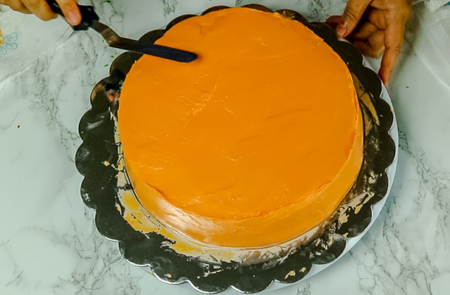 Orange whipped buttercream